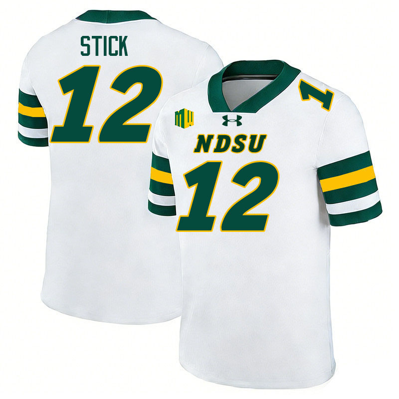 North Dakota State Bison #12 Easton Stick College Football Jerseys,Uniforms-White
